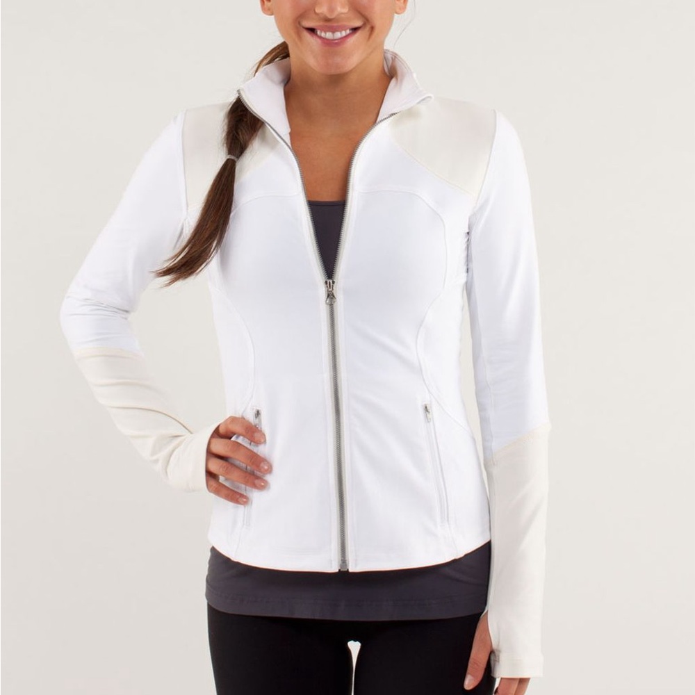 LUoN Lululemon Forme Jacket *BrushedWhite / Polar Cream